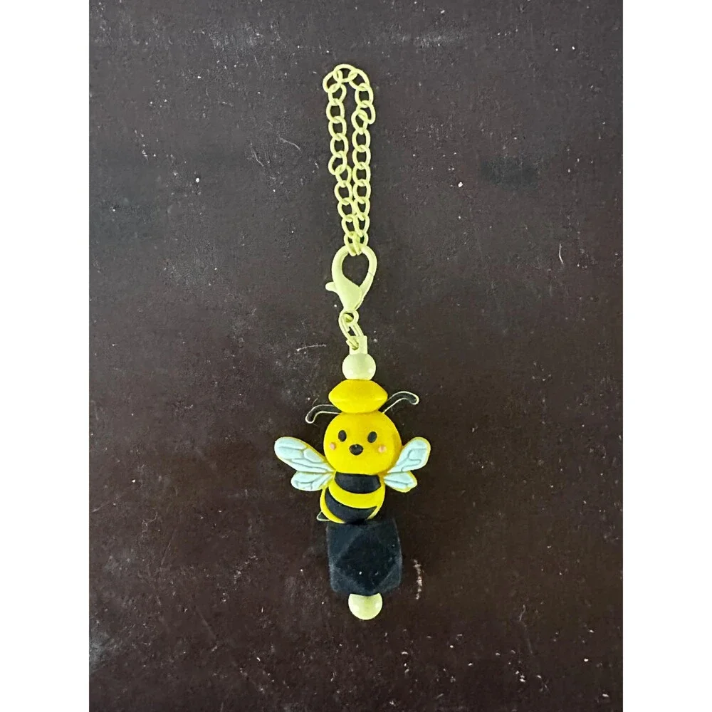 Handmade Coffee Travel Mug Charms Drink ID Tags Cup Accessories Gift Bumble Bee